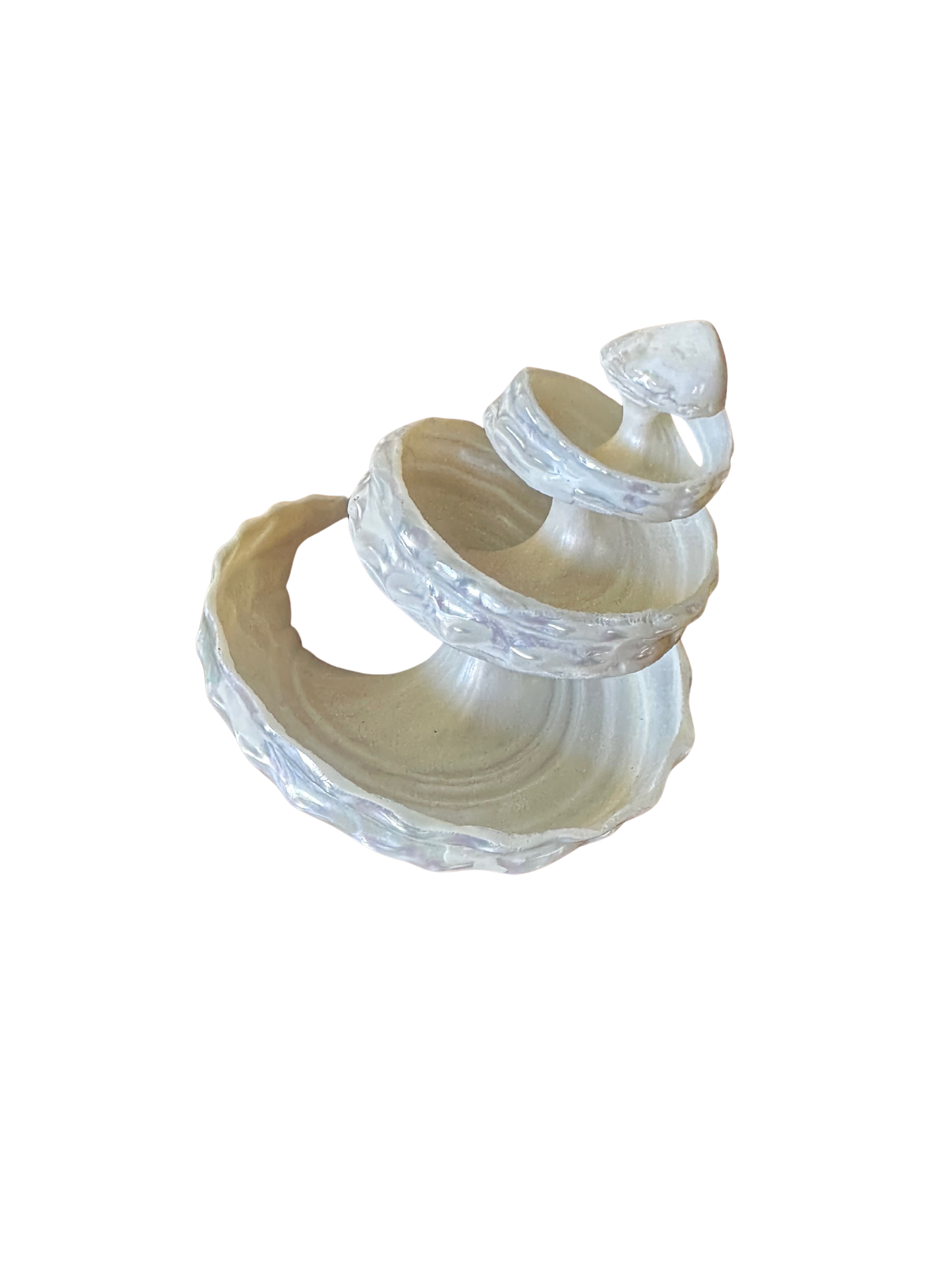 Vintage Hand Carved Mother of Pearl Spiral Shell