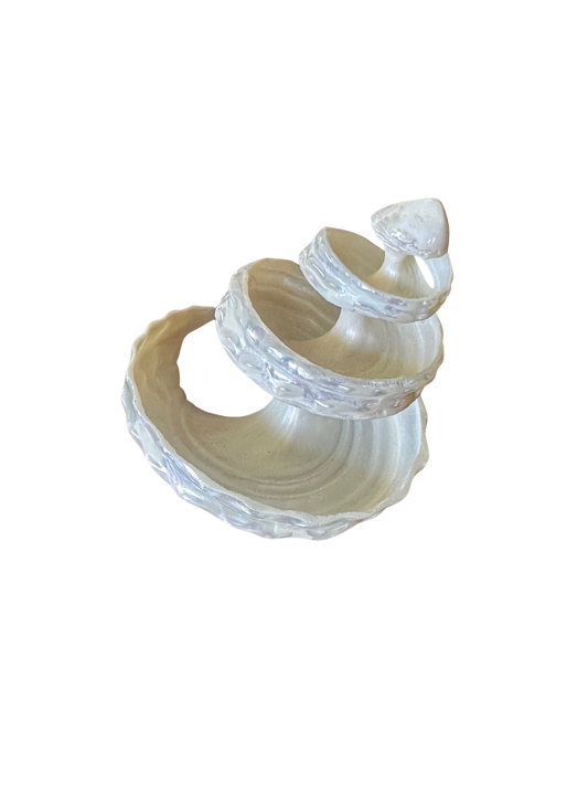 Vintage Hand Carved Mother of Pearl Spiral Shell