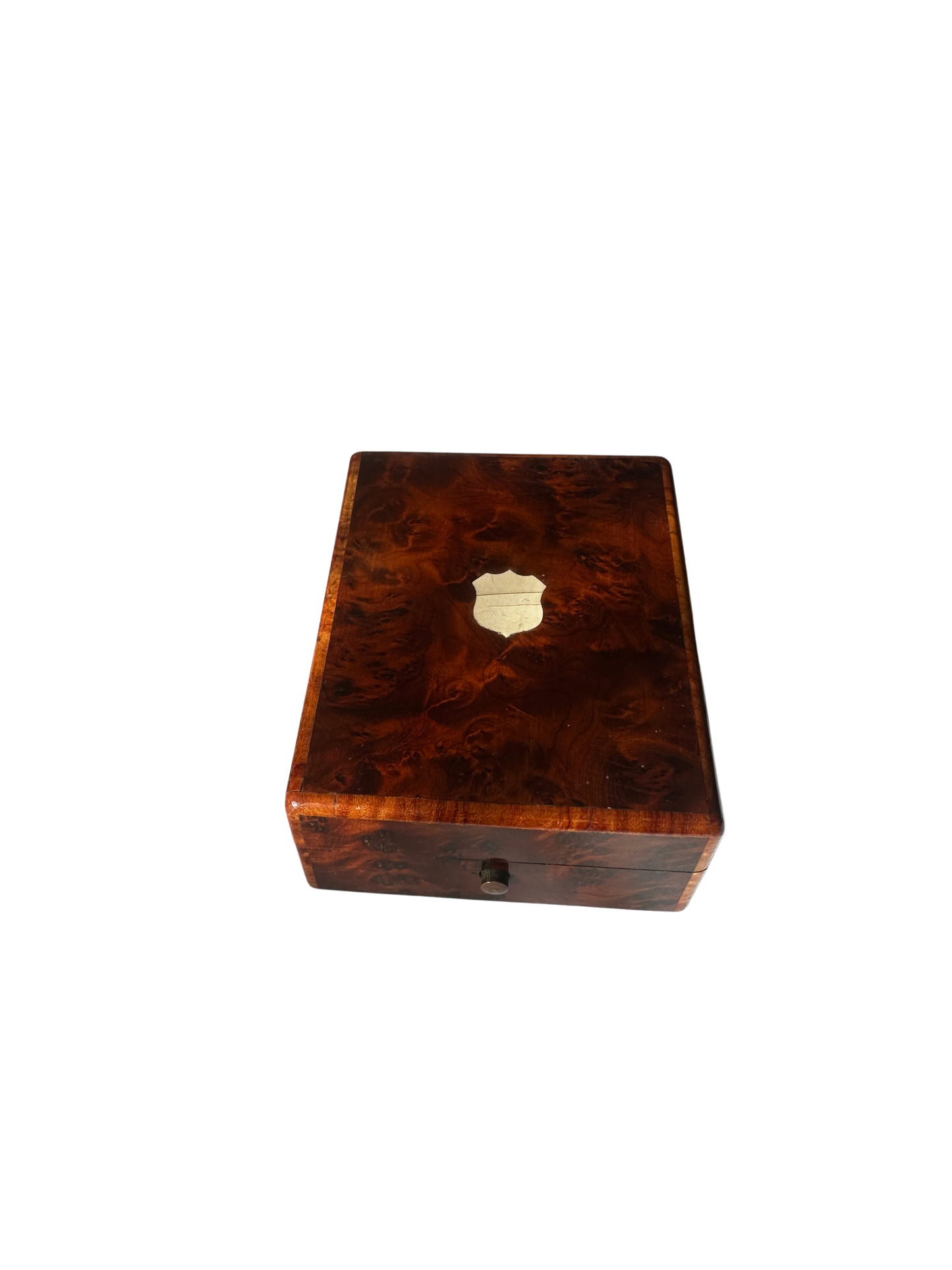 French Burr Walnut Pocket Watch Presentation Case by Idrac-Le Roy, Paris