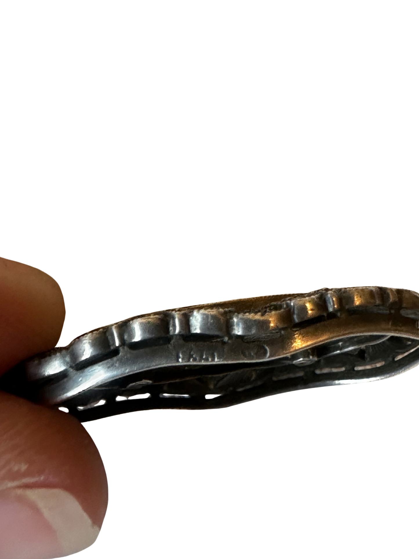 Estate Hungarian 0.935 Silver and Enamel Portrait Miniature Pendant