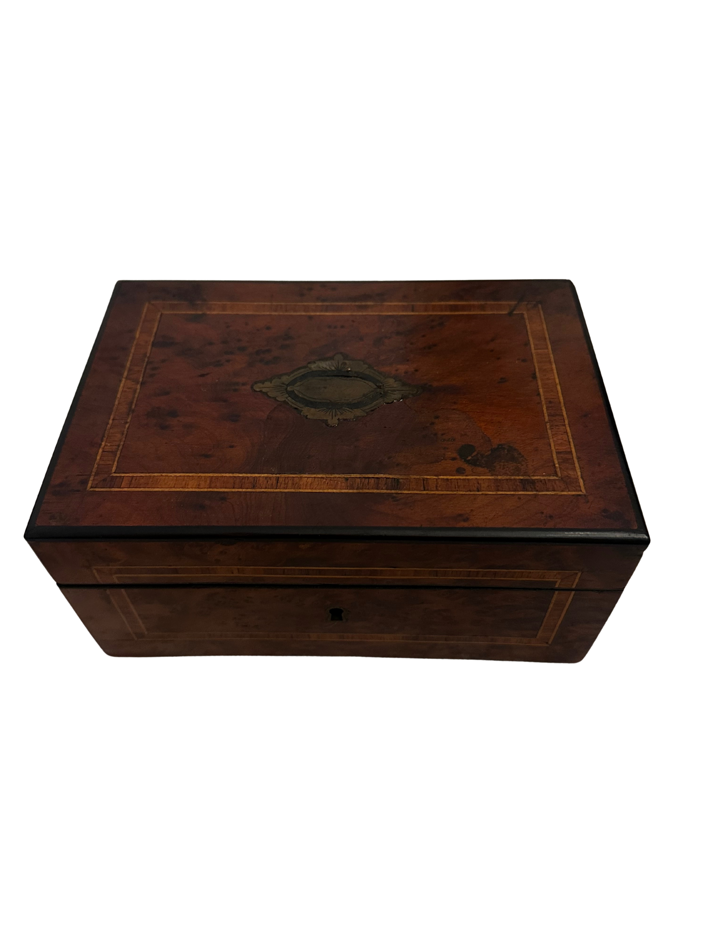 19thC Marquetry Inlaid Keepsake Box