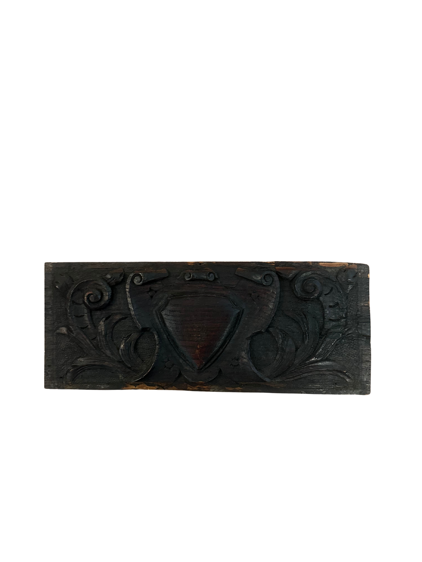 Wooden Architectural Salvage Plaque with Shield