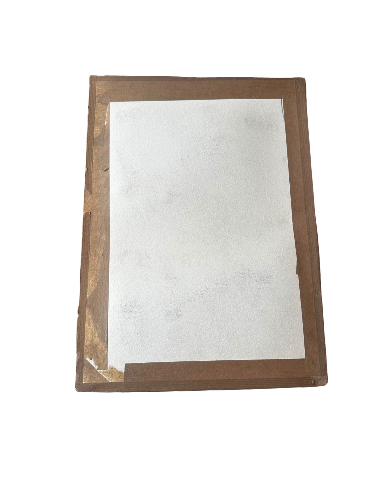 French Village Watercolor with Stone Fountain, Signed and Dated 1934