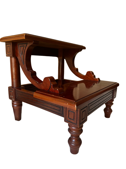 Vintage Bombay Company Solid Cherry Wood Library Steps