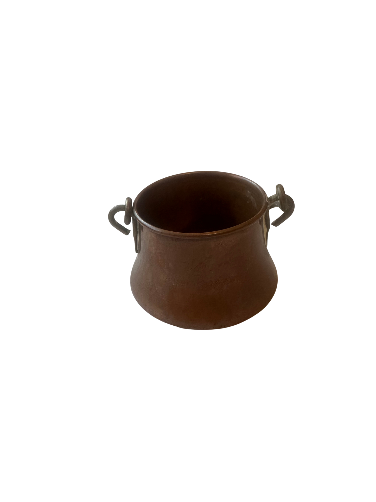 Late 19th / Early 20th C Mini Copper Pilgrimage/Grand Tour Souvenir Bucket with Etched Inscription