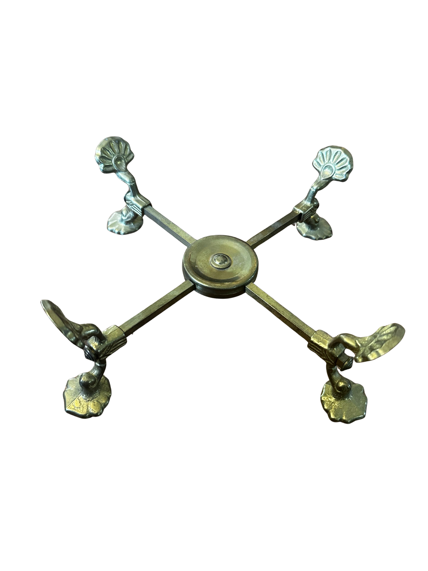 Vintage/Antique Brass Expandable Pot/Kettle Stand (Also used as trivet or plant stand)