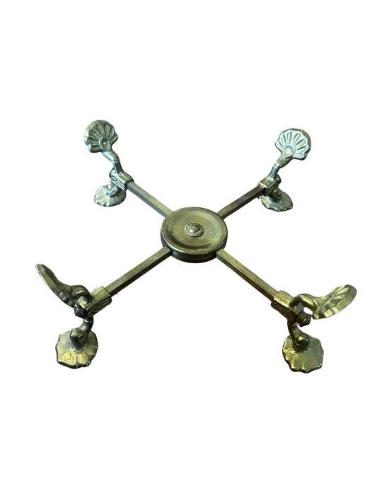 Vintage/Antique Brass Expandable Pot/Kettle Stand (Also used as trivet or plant stand)