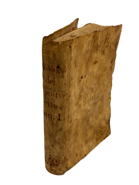 Vellum "Demonstracion Critico-Apolgetica de el Theatro Critico Universal" by Benito Jeronimo Feijoo (1757)