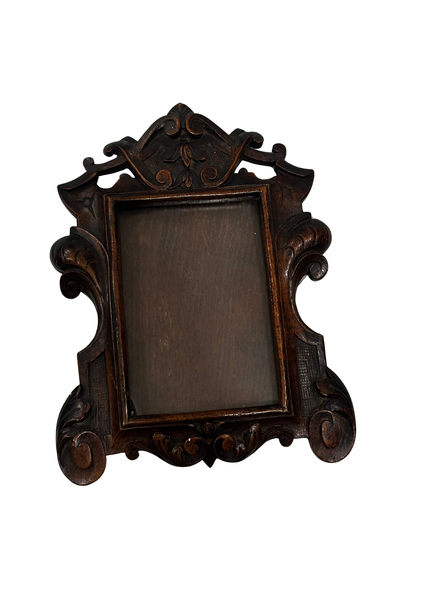 Black Forest Carved Wood Picture Frame