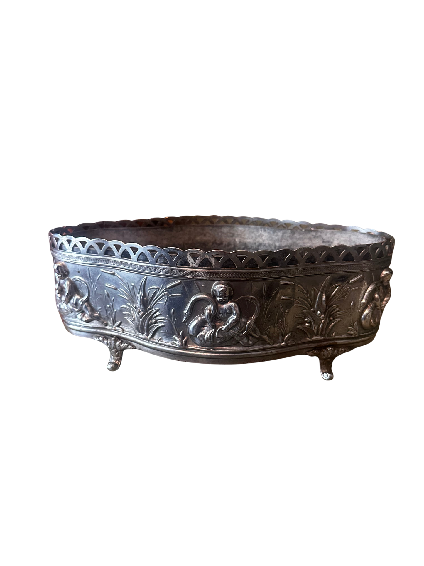 19th C French or German Silverplate Jardiniere