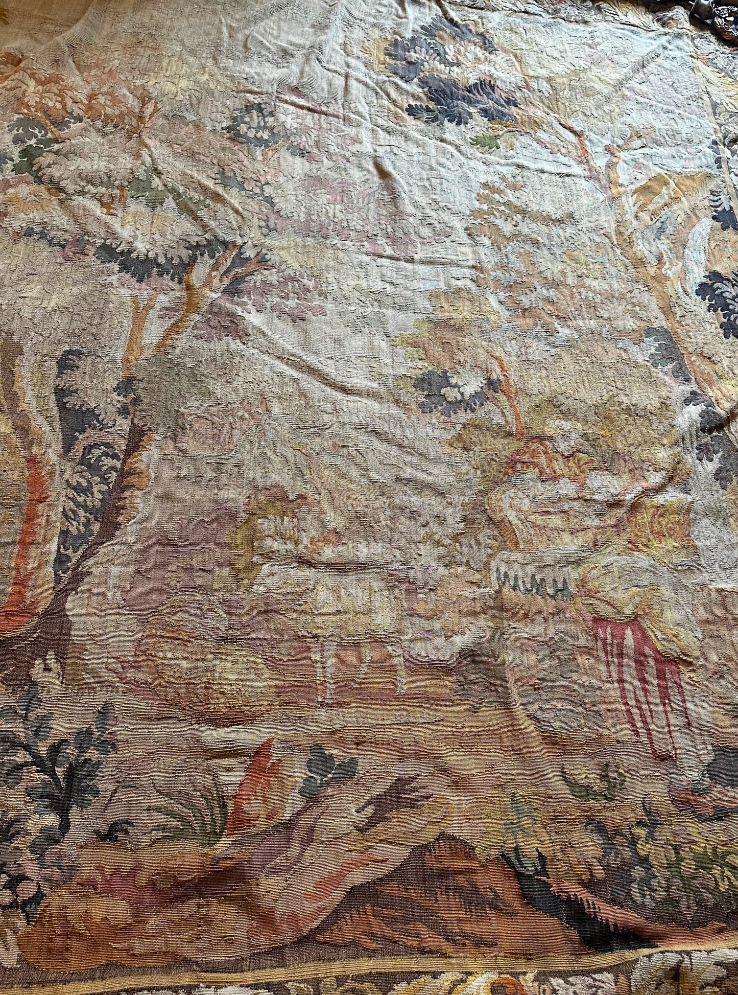 19th C French Aubusson Style Verdure Woven Tapestry (10' x 14')