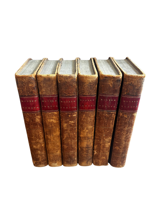 6 volumes of 1822 Abraham Smalls Philadelphia "History of Modern Europe"
