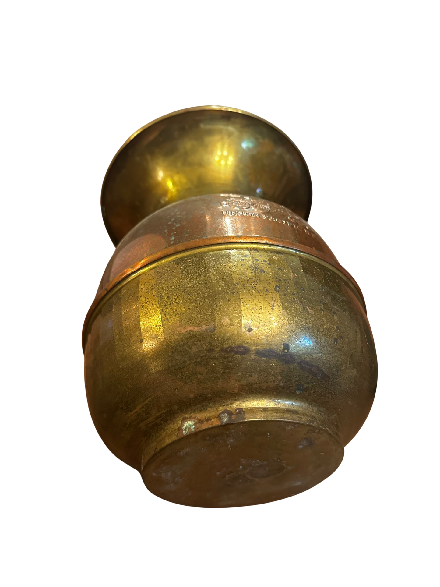 Early to Mid-20th C Union Pacific Brass and Copper Spittoon Bucket