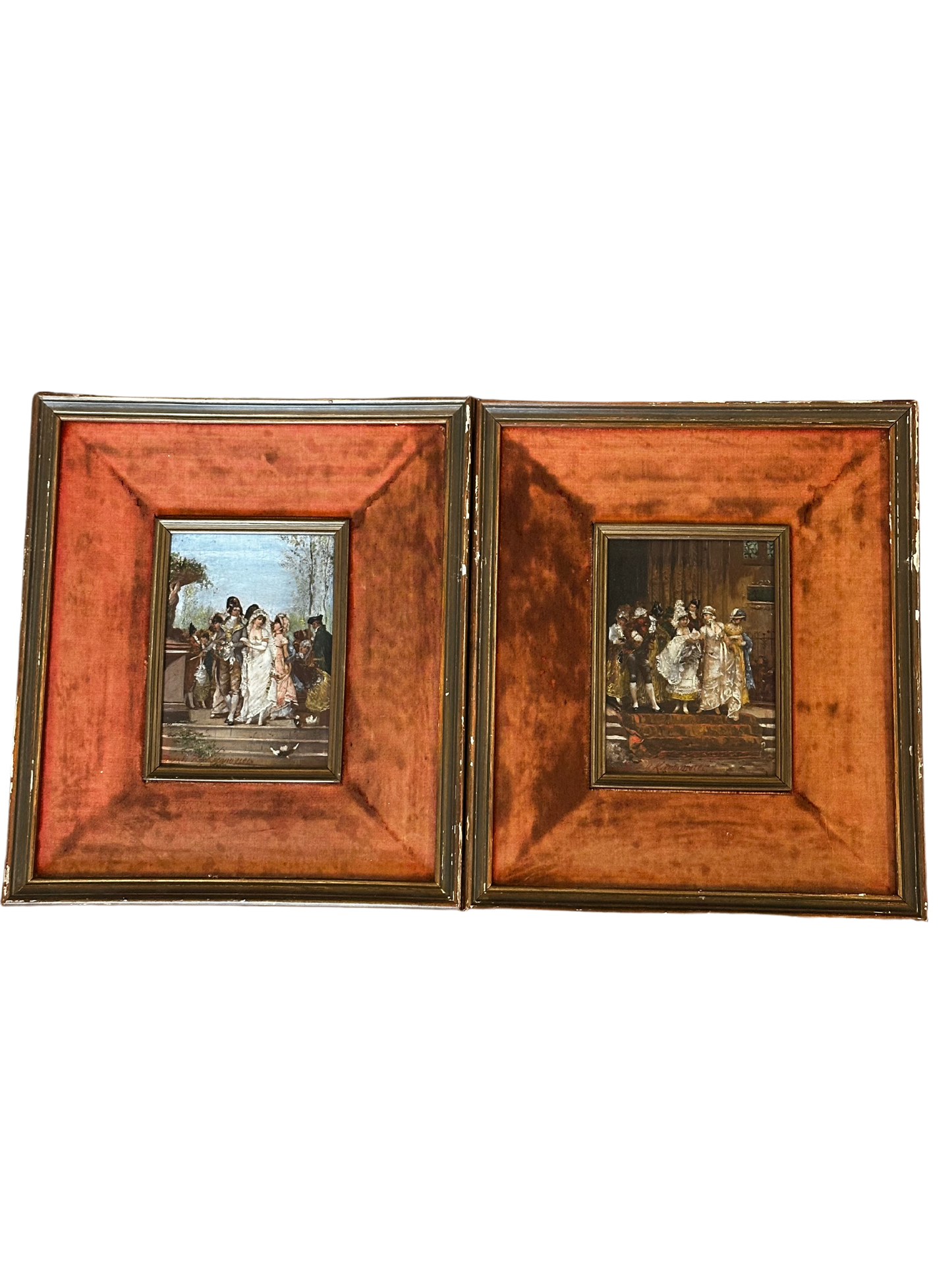 Antique Dutch Oil Paintings (2) After F. H. Kaemmerer - Marriage and Christening