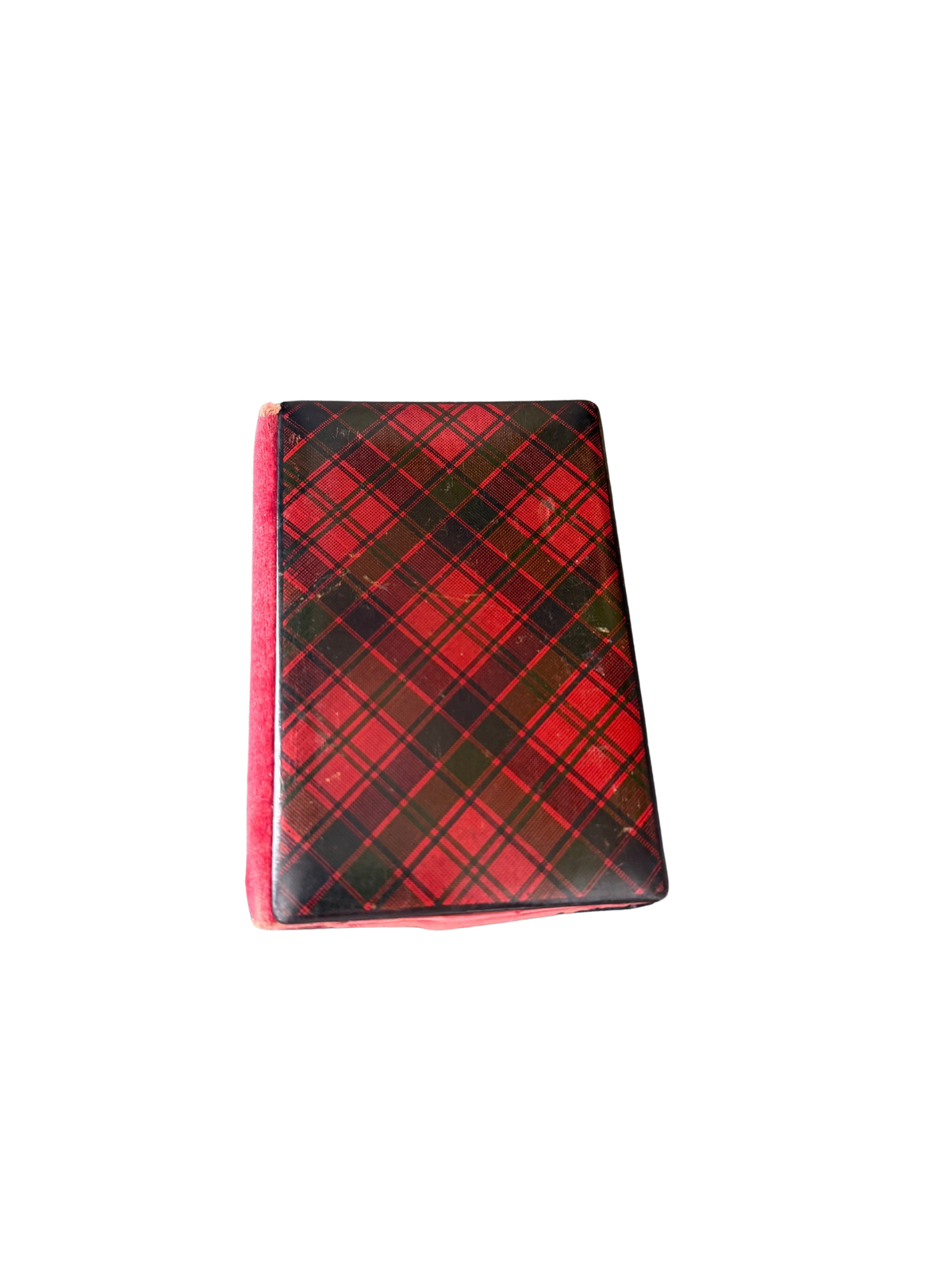 Antique Mauchline Ware Tartan Ware Card Case / Aide-Mémoire, Robertson Tartan