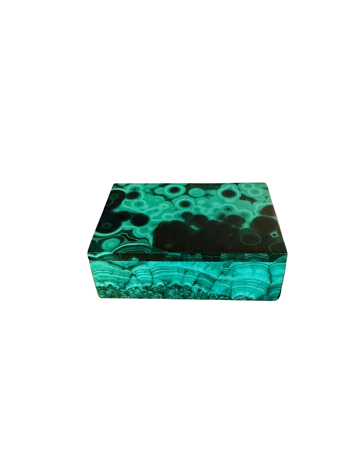 Polished Malachite Trinket Box