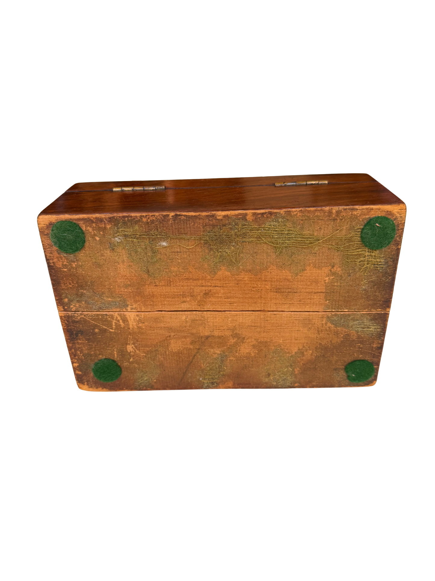 English Walnut Domed Jewelry Box with Bone Escutcheons and SIlk-Lined Interior