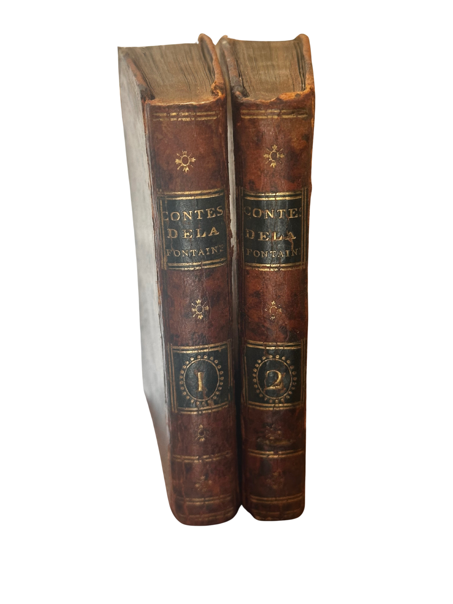 2 Volume 19th C Edition of Jean de La Fontaine's Contes et Nouvelles en Vers (A Londres; circa 1775-1785)