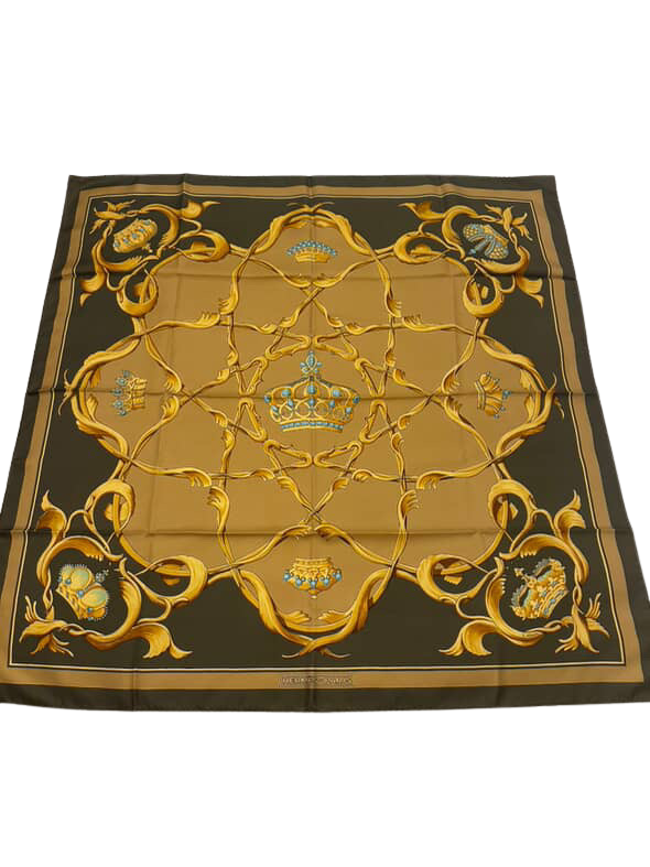 Hermes Crown Scarf 35” - Design by Julia Abadie (First Issue 1969)
