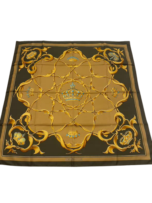 Hermes Crown Scarf 35” - Design by Julia Abadie (First Issue 1969)