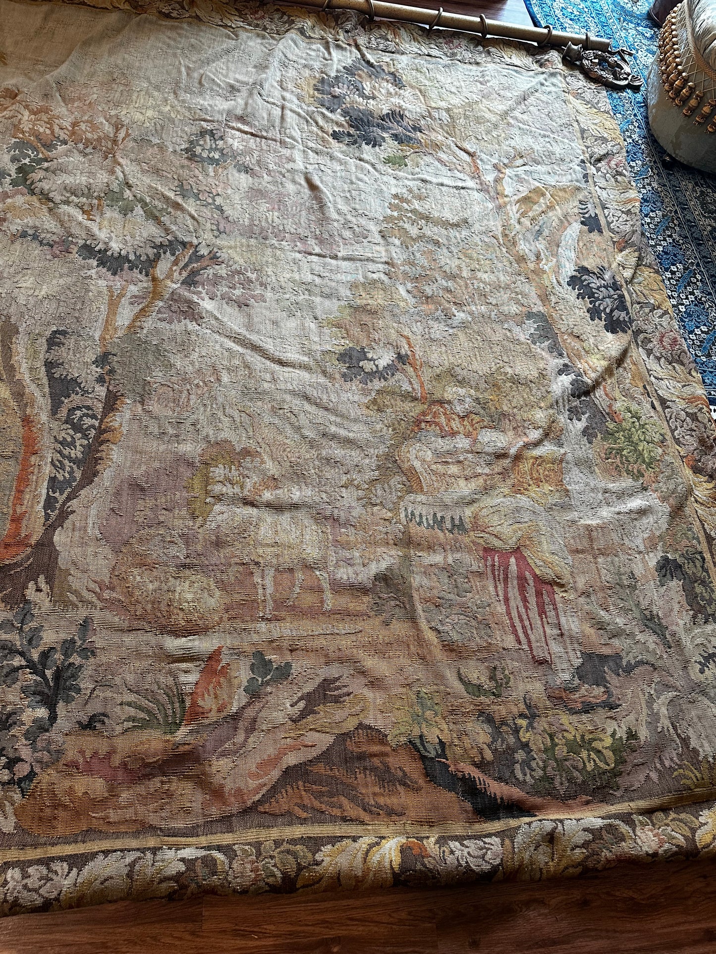 19th C French Aubusson Style Verdure Woven Tapestry (10' x 14')
