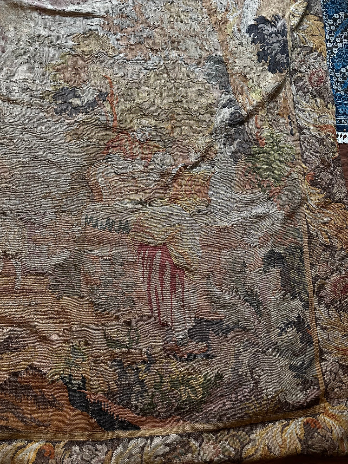 19th C French Aubusson Style Verdure Woven Tapestry (10' x 14')