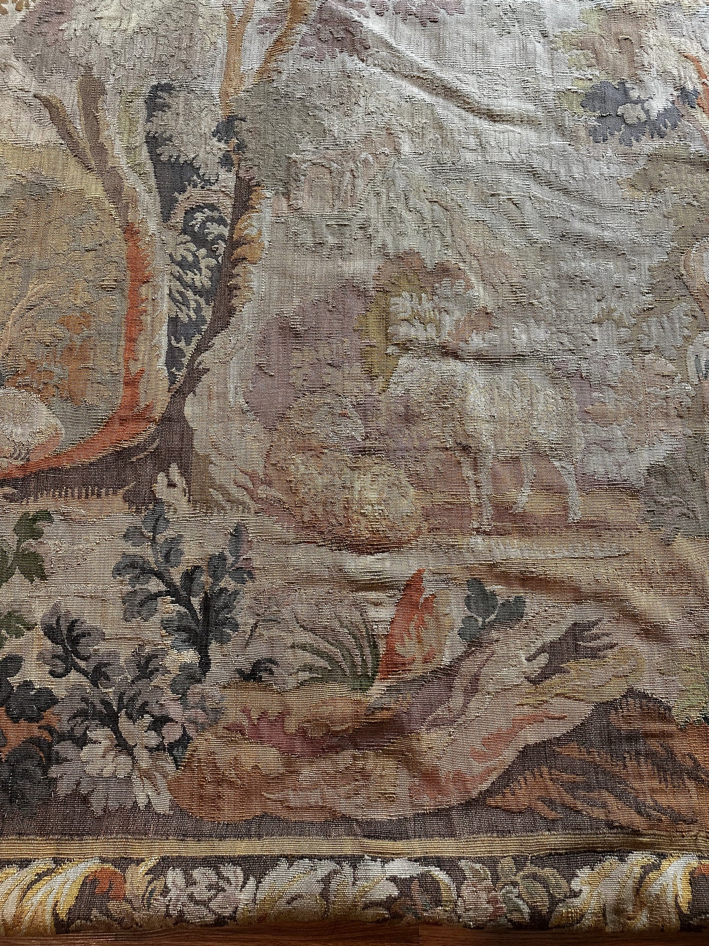 19th C French Aubusson Style Verdure Woven Tapestry (10' x 14')