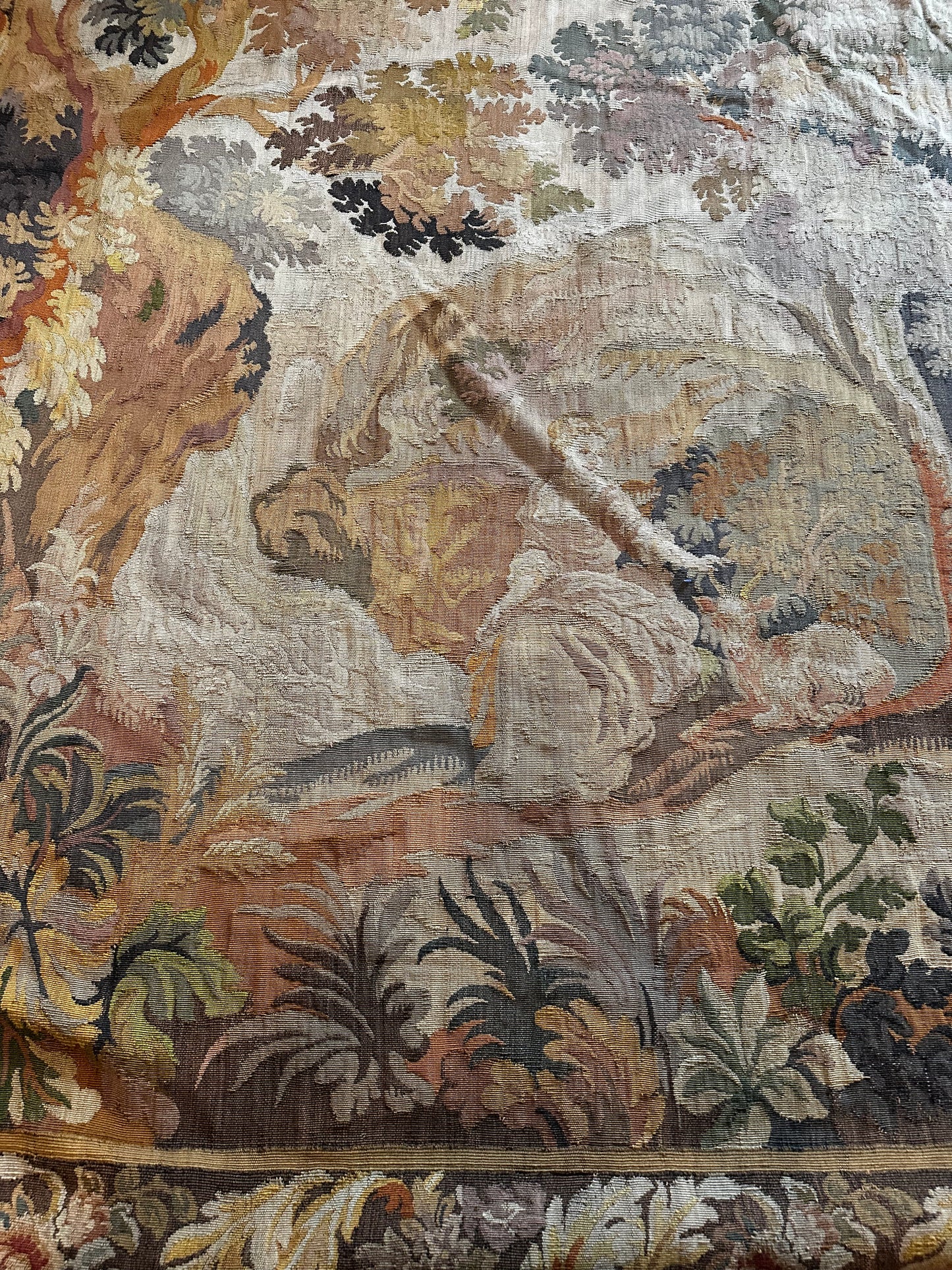 19th C French Aubusson Style Verdure Woven Tapestry (10' x 14')