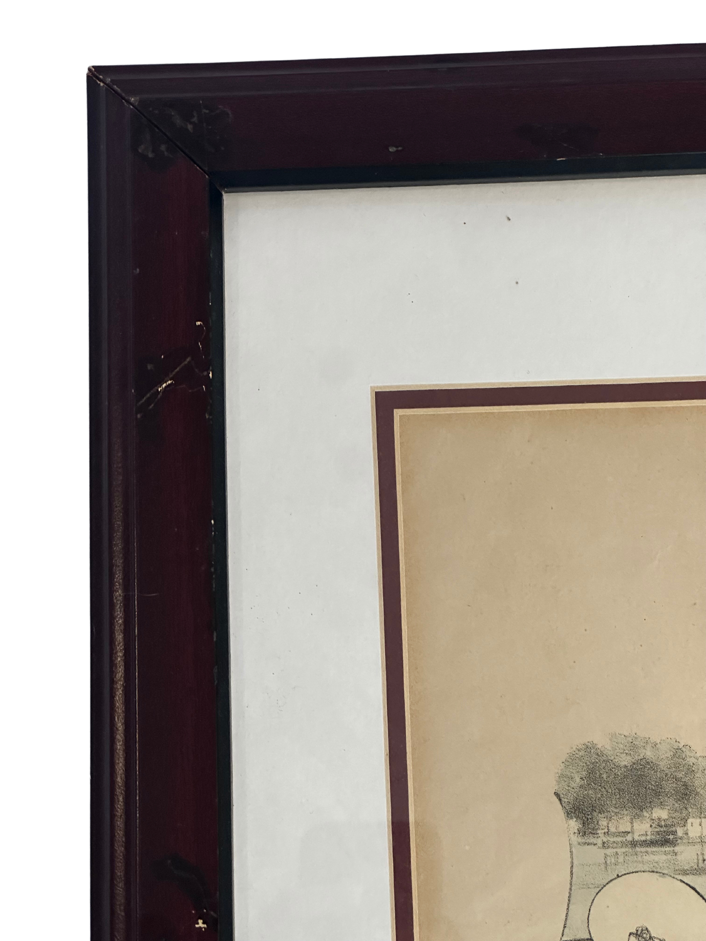 Antique Parisian Fashion Print - Woman with a Parasol