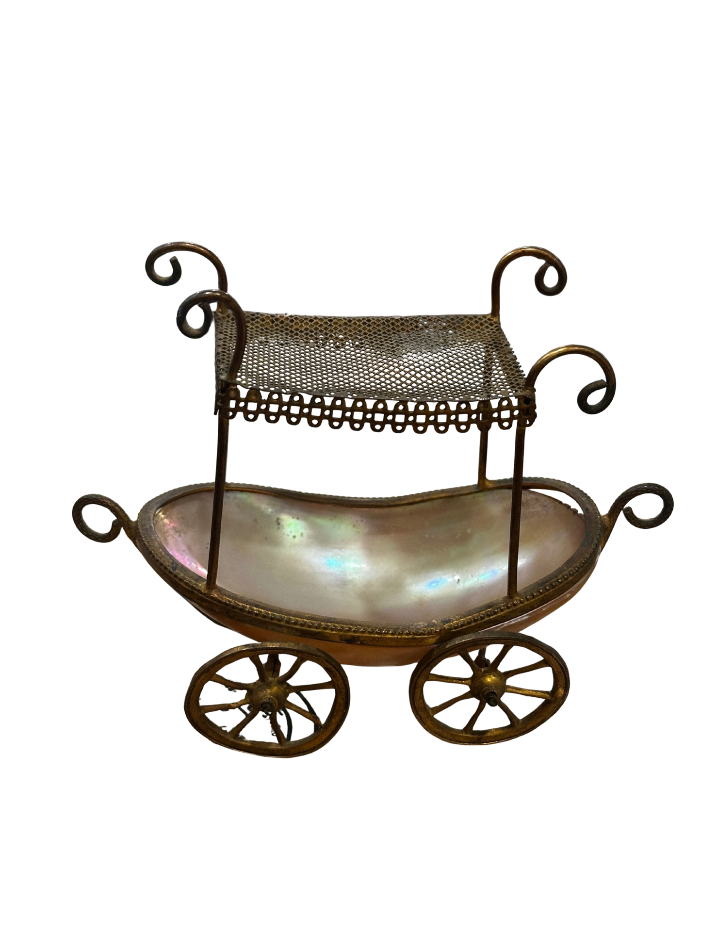 19th C Palais Royal Mother of Pearl Carriage/Pram (c 1850-1880)