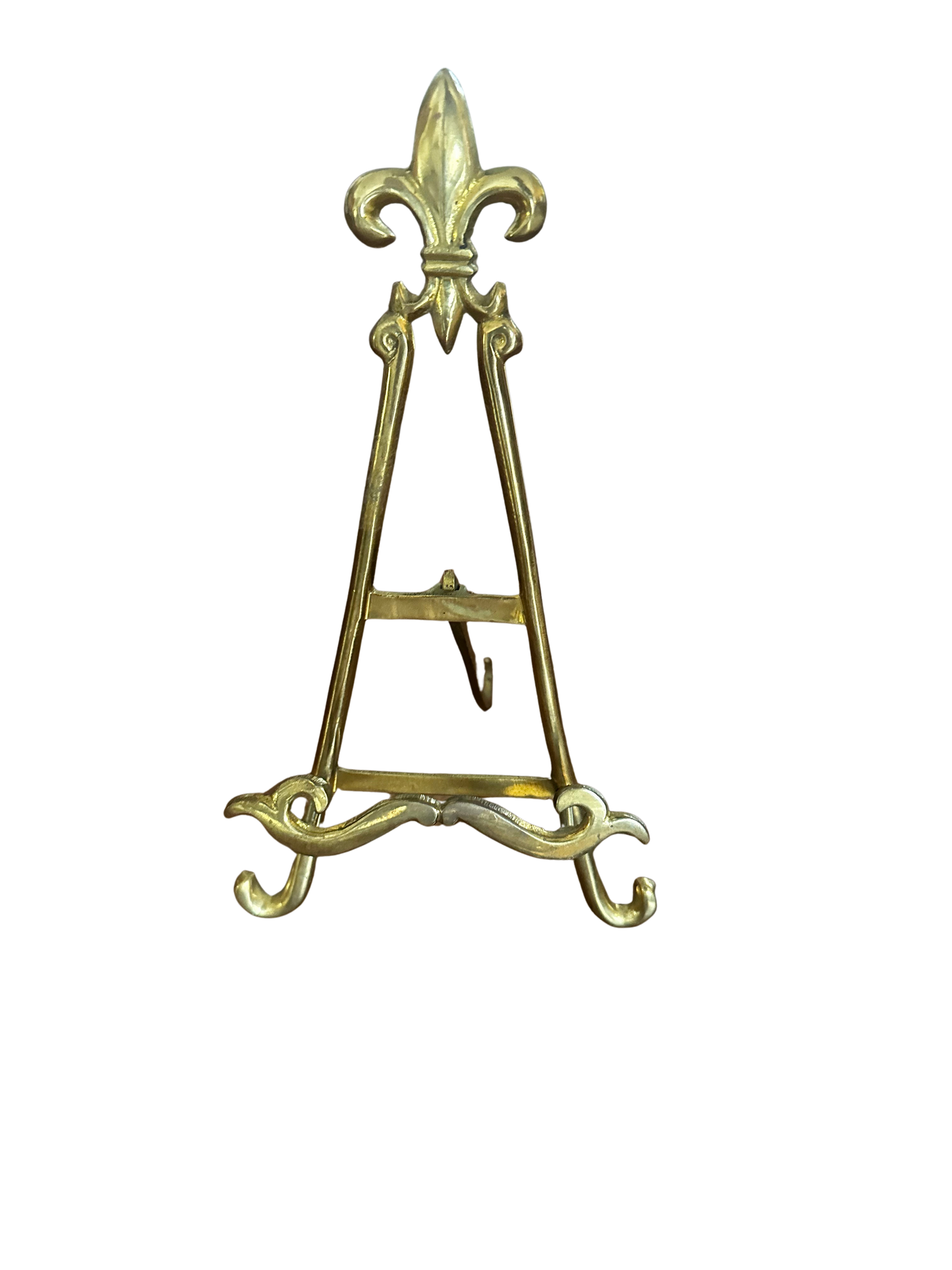 Vintage Brass Fleur-de-Lis Display Easel – Made in India for Liards Ltd.