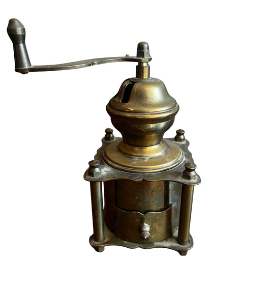 Vintage/Antique Petite Brass Coffee Grinder