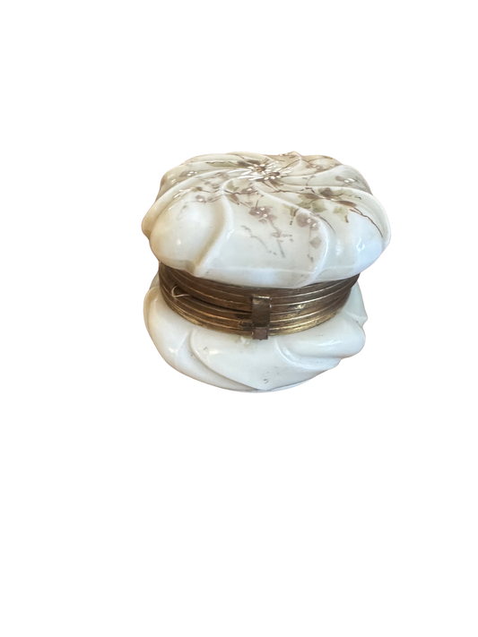 Late 19th / Early 20th C Hand Painted Wavecrest Dresser Box