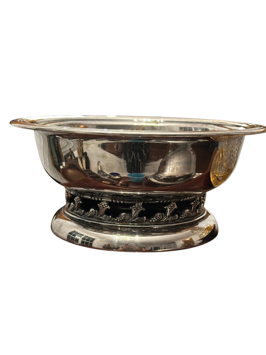 Mid-20th C Silver Plate Footed Centerpiece Bowl (The Sheffield Silver Co)