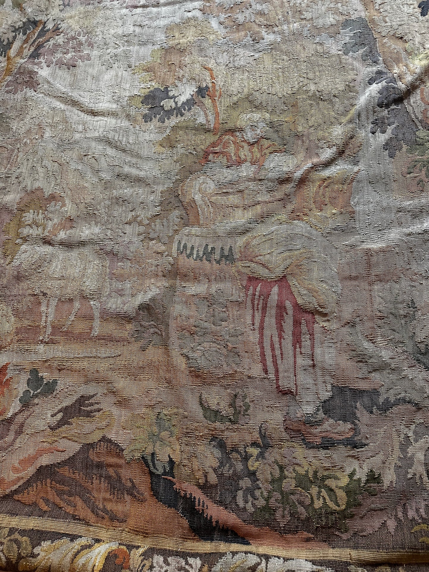 19th C French Aubusson Style Verdure Woven Tapestry (10' x 14')