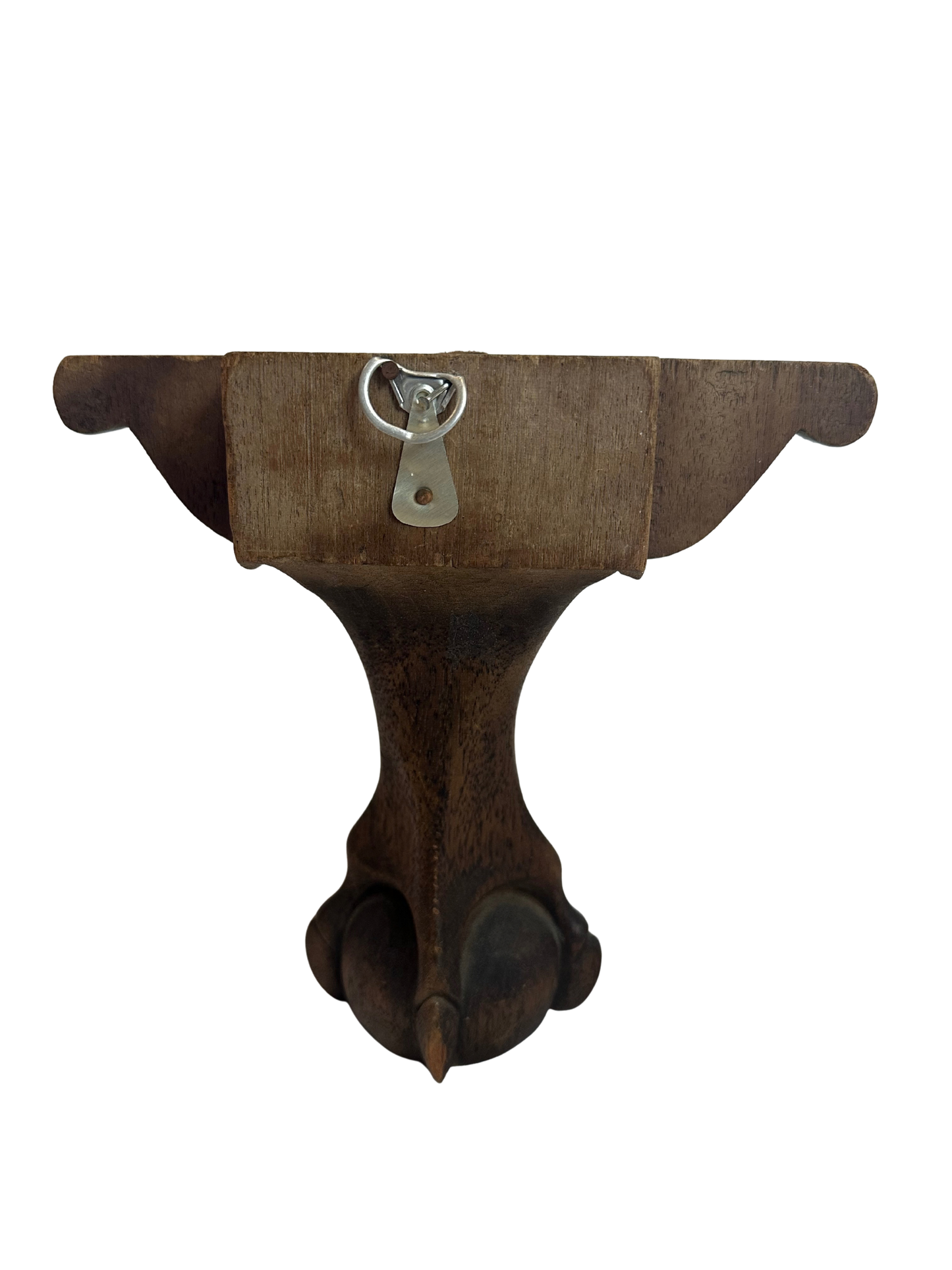 Antique Carved Wooden Furniture Fragment with Claw-and-Ball Motif
