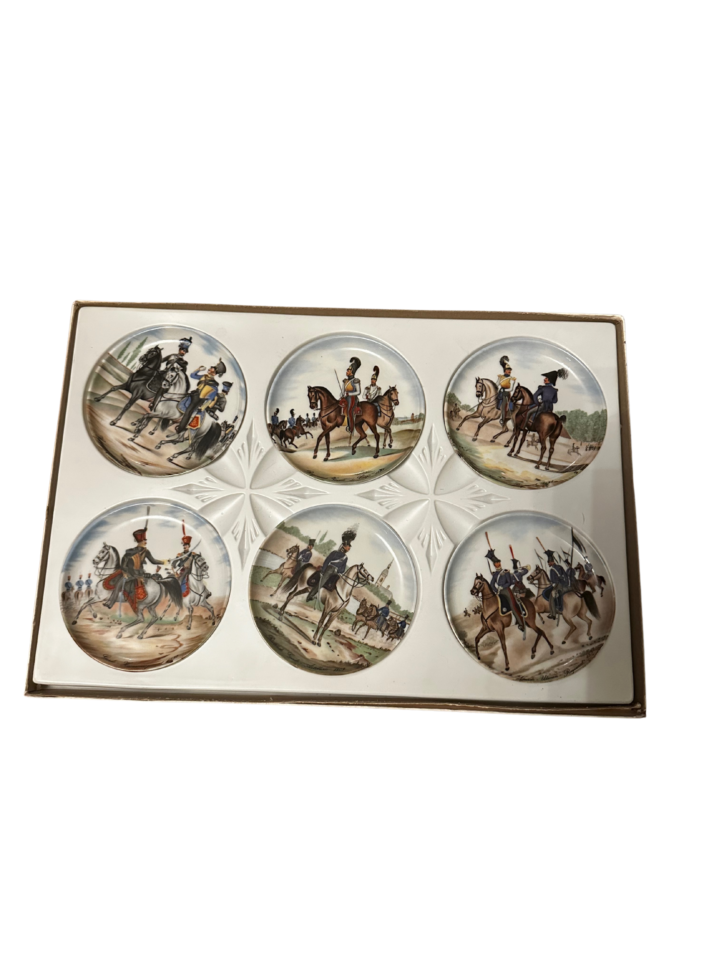 Set of 6 Military Regiment Mini Plates