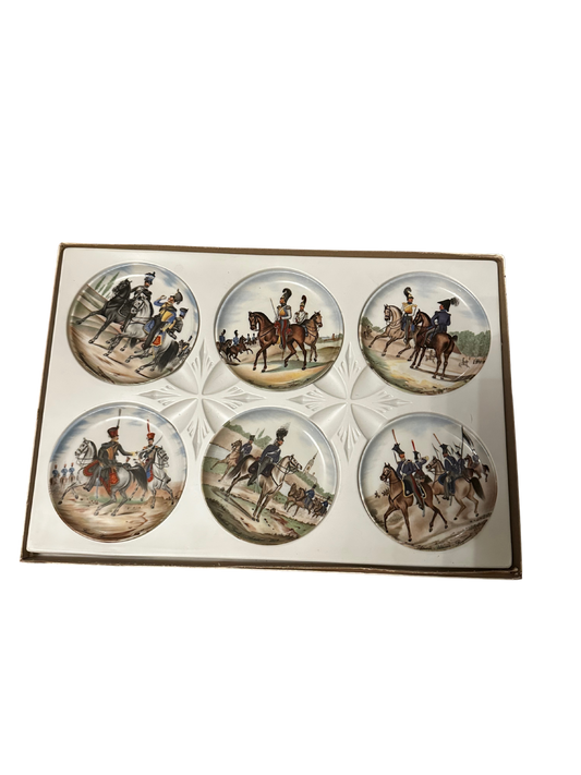Set of 6 Military Regiment Mini Plates