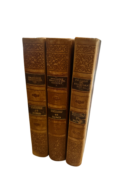Set of Three Tan Danish Books (Vol 19, 22, 48)