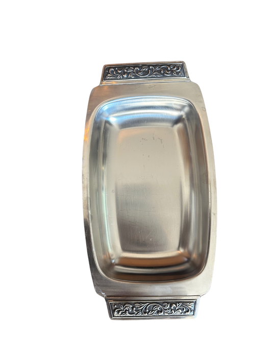 Japan Silverplate Tray with Victorian Floral Handles