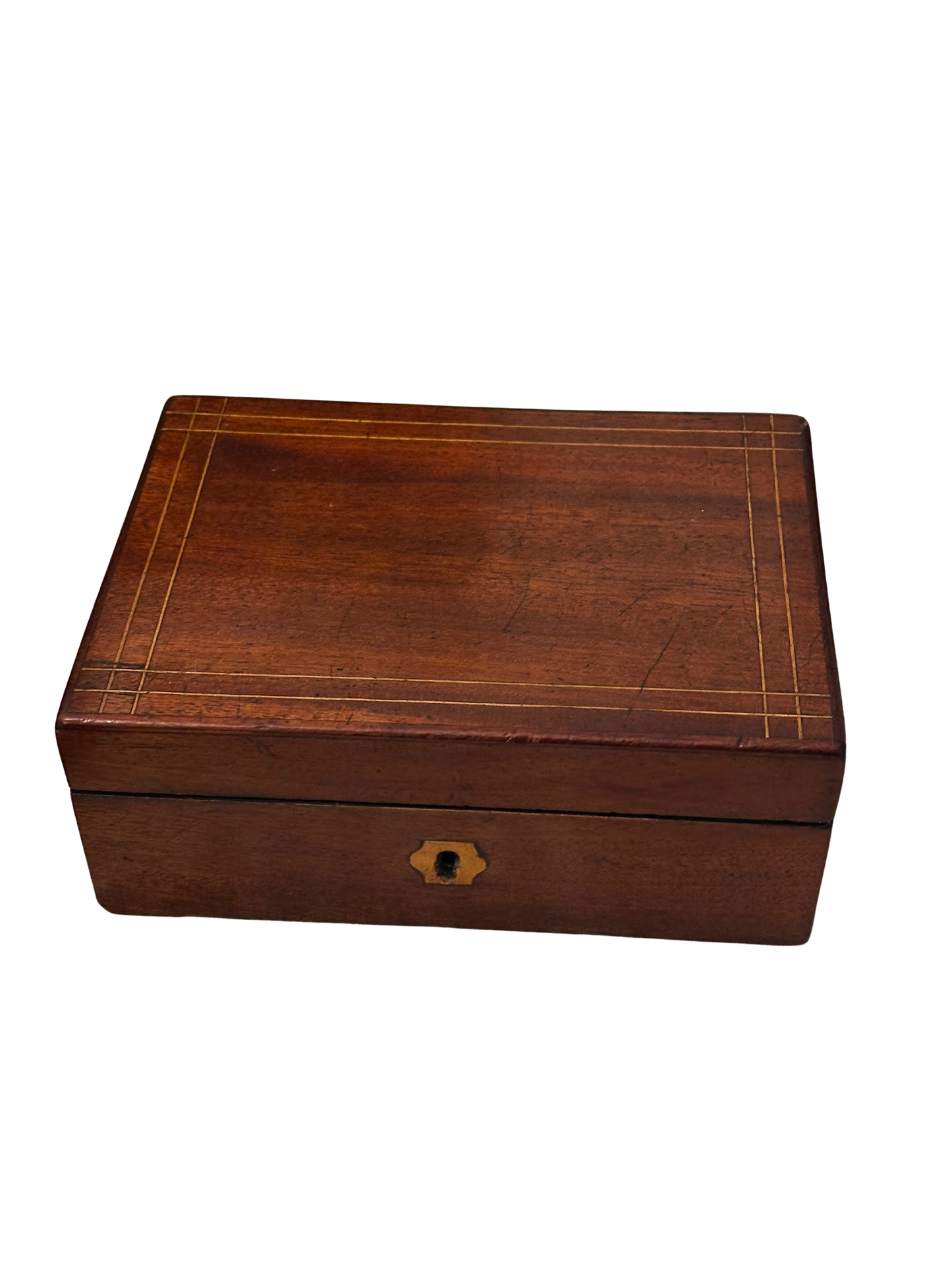 Light Wood Marquetry Rectangular Keepsake Box