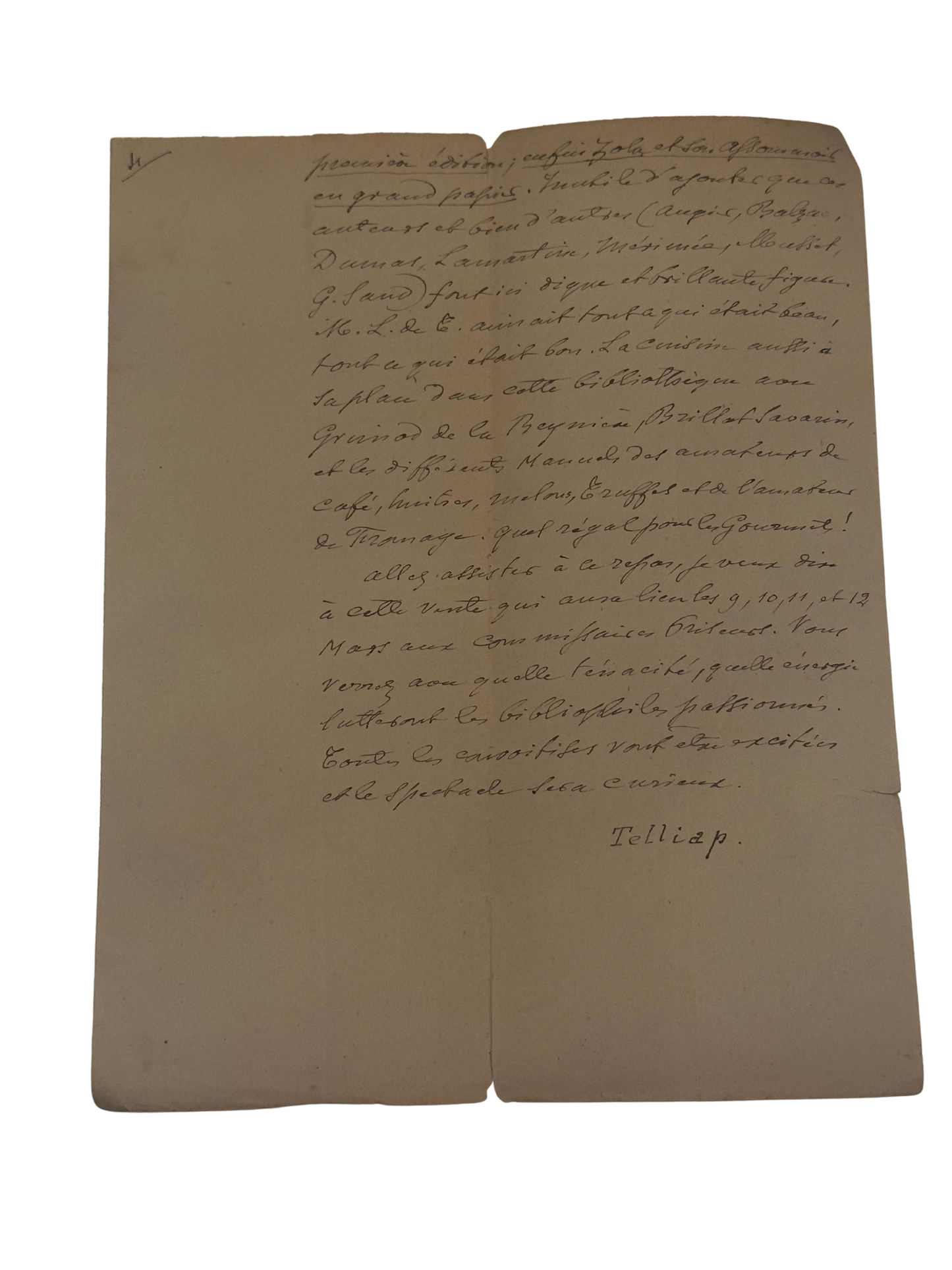 Handwritten French Bibliophile Catalog Manuscript — Private Library Sale Notes