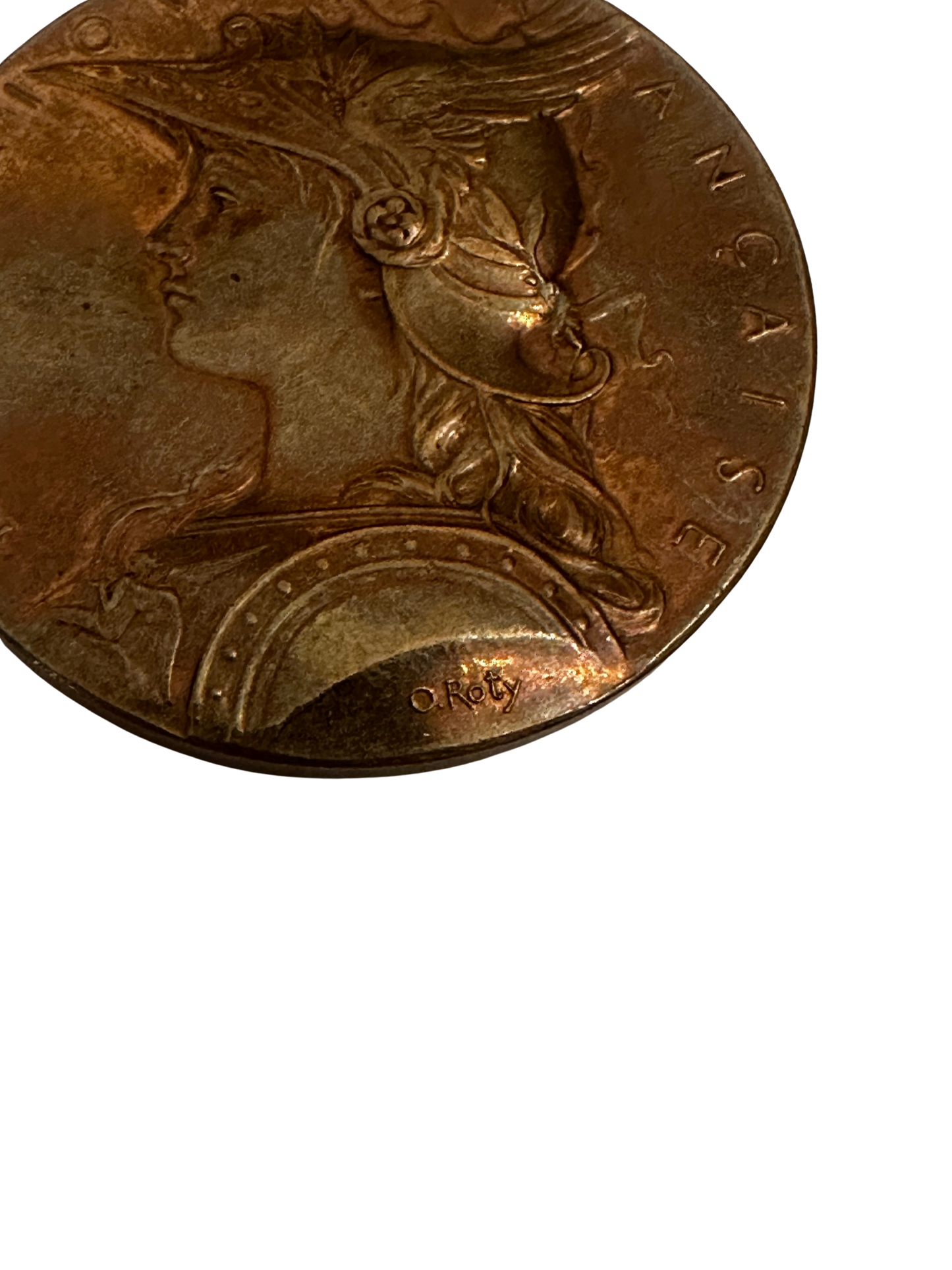 French Bronze Academic Prize Medal by Louis-Oscar Roty - Republique Francaise