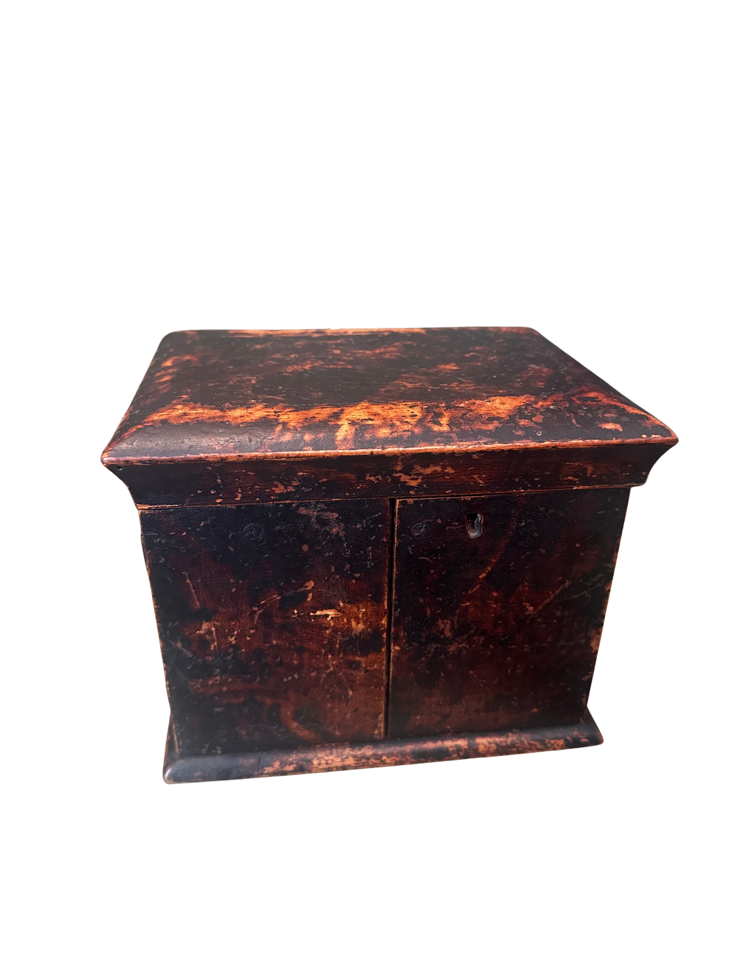 Burnished Wood (Faux Shell Look) Jewelry Cabinet