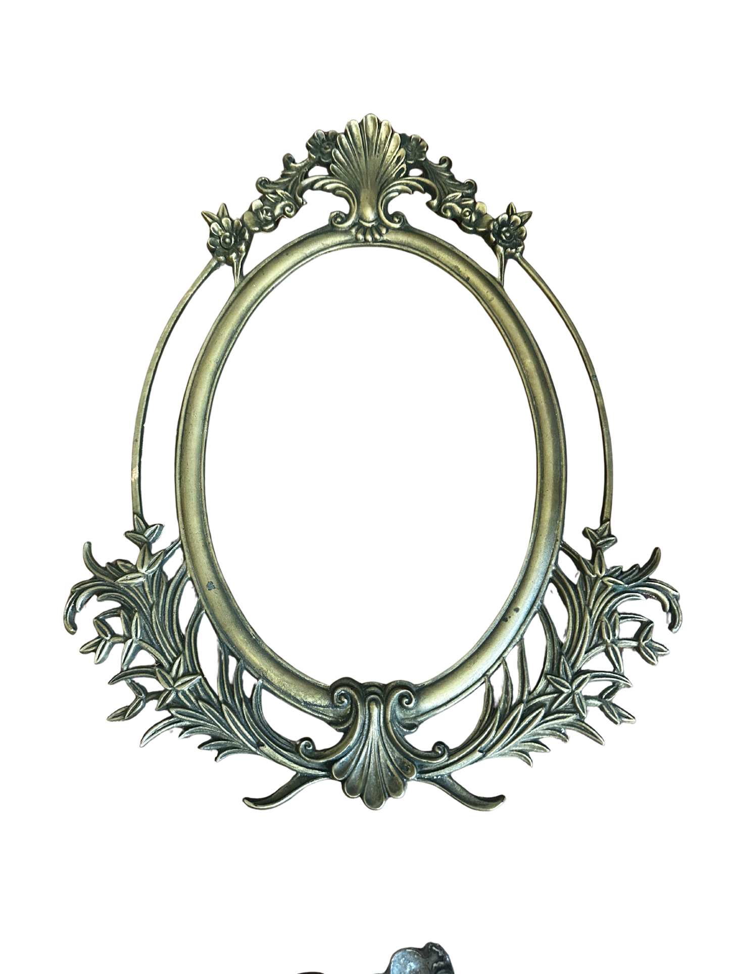 20th C Brass Oval Picture Frame
