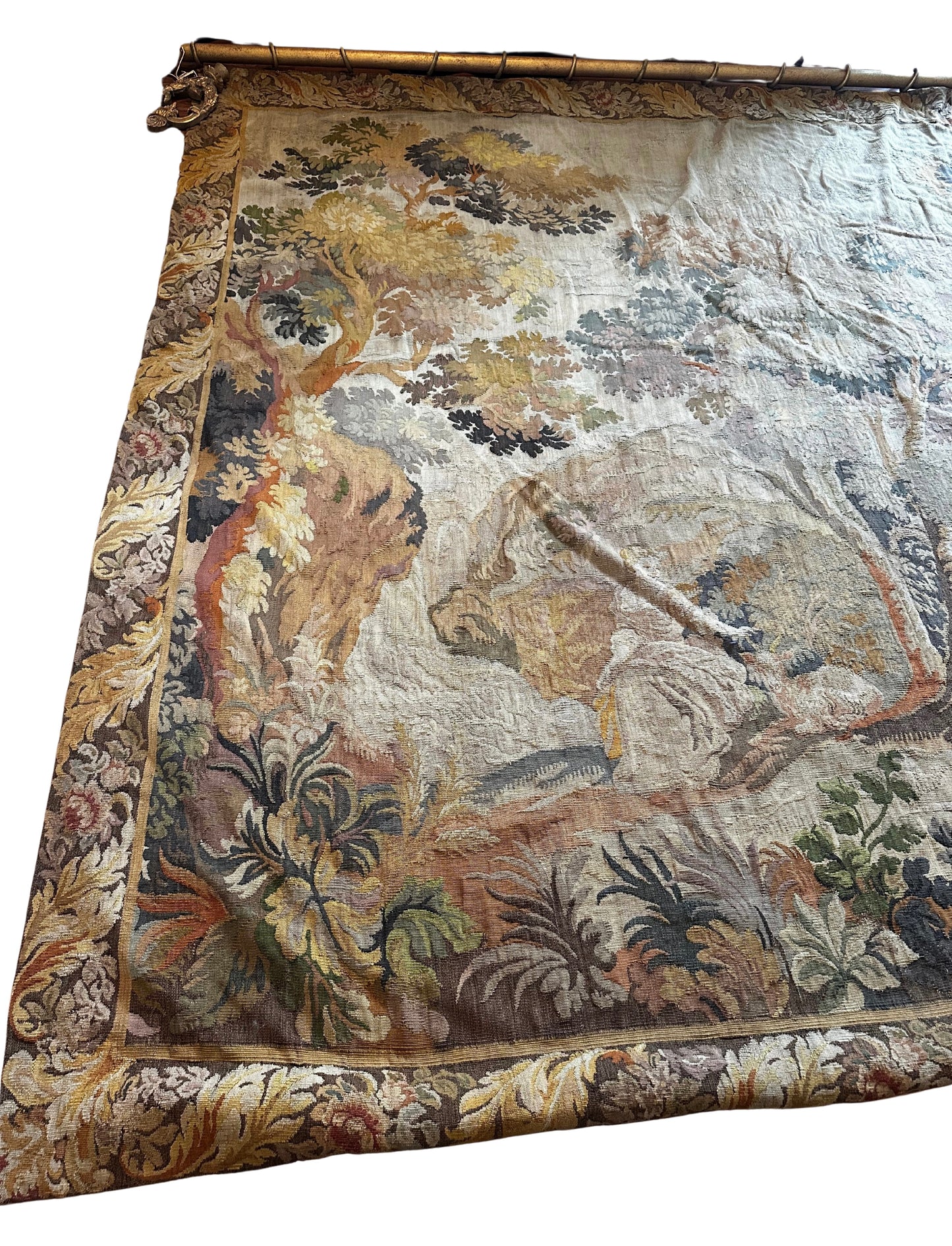 19th C French Aubusson Style Verdure Woven Tapestry (10' x 14')