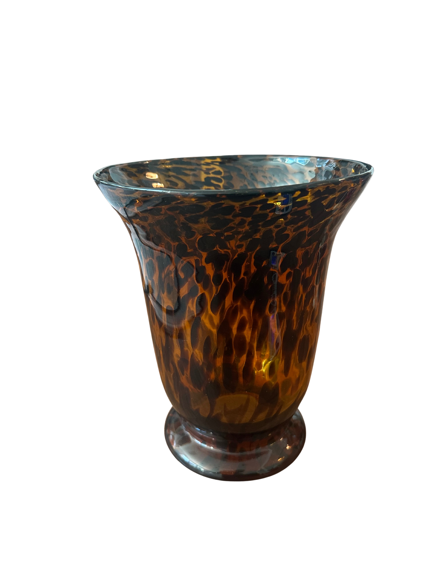 Vintage Tortoise Blown Glass Vase