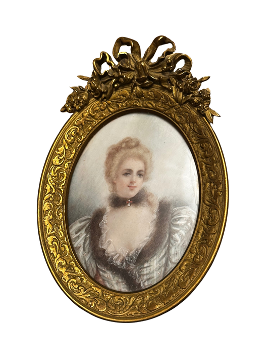 Late 19th/Early 20th C Portrait of Mme Pompadour (Signed de St. Marc)