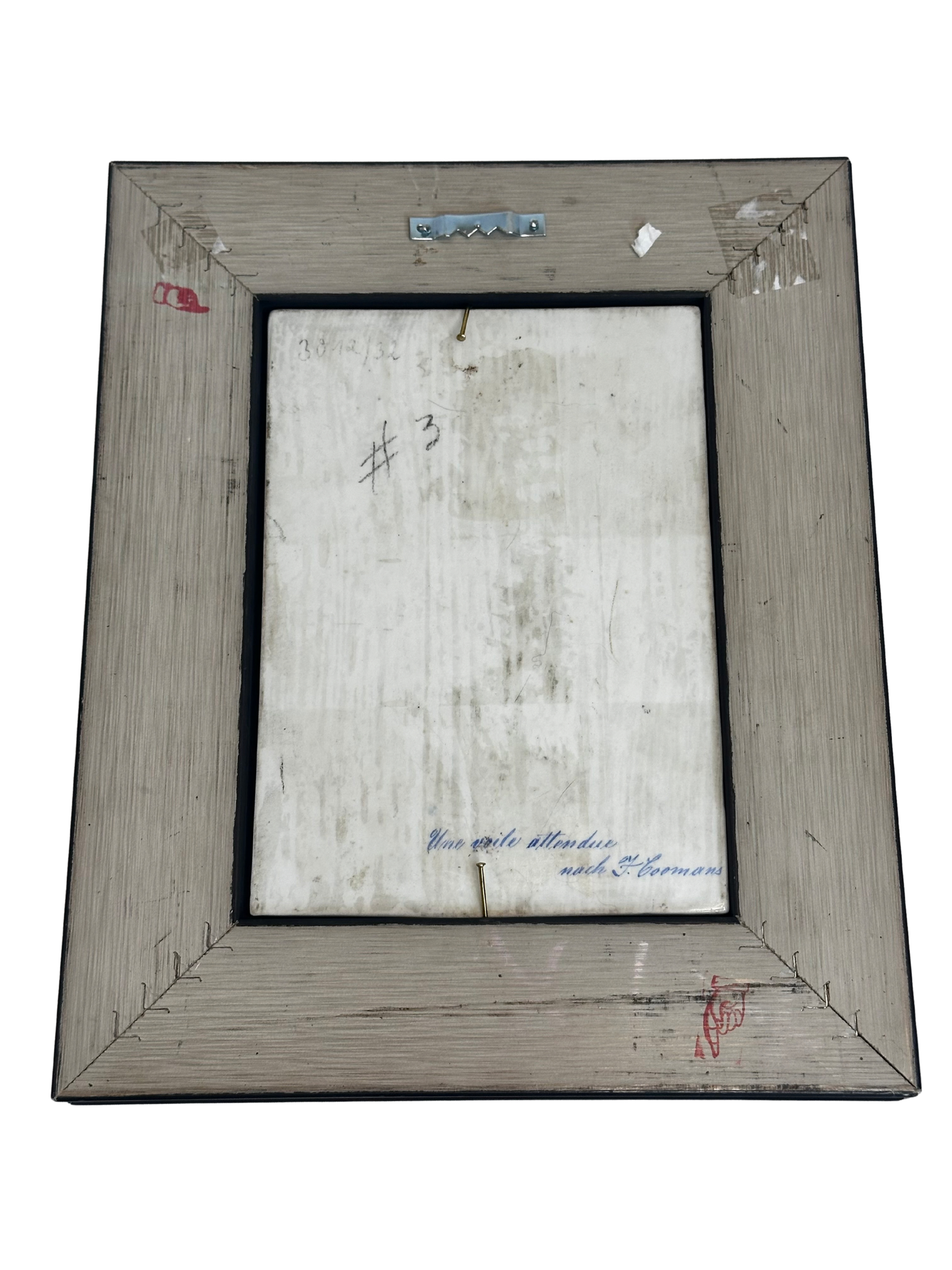 Hand-Painted KPM-Style Porcelain Plaque After F. Coomans — “Une Voile Attendue”