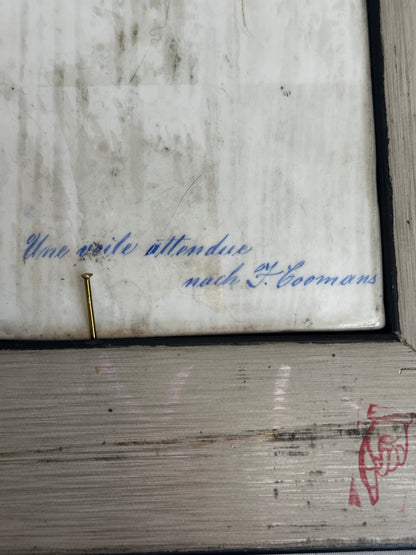 Hand-Painted KPM-Style Porcelain Plaque After F. Coomans — “Une Voile Attendue”